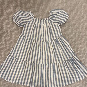 Chelsea & Violet Blue and White Striped Kids Dress